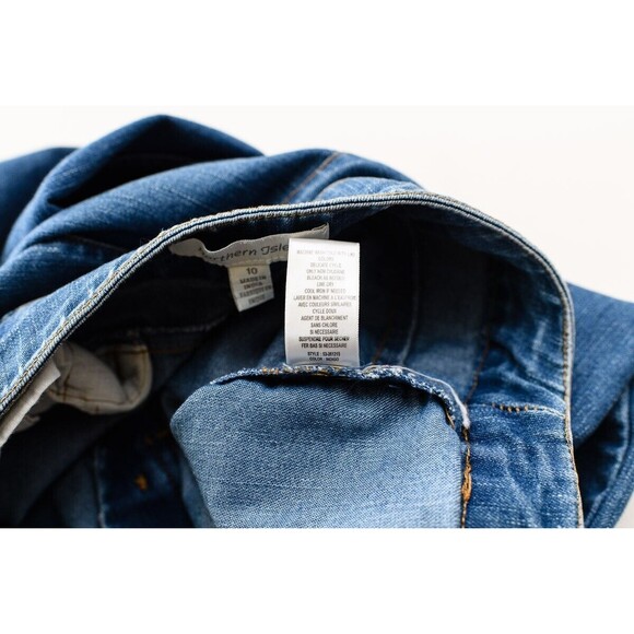 Northern Isles size 10 Women's Jeans Floral embroidered straight leg - Picture 5 of 11